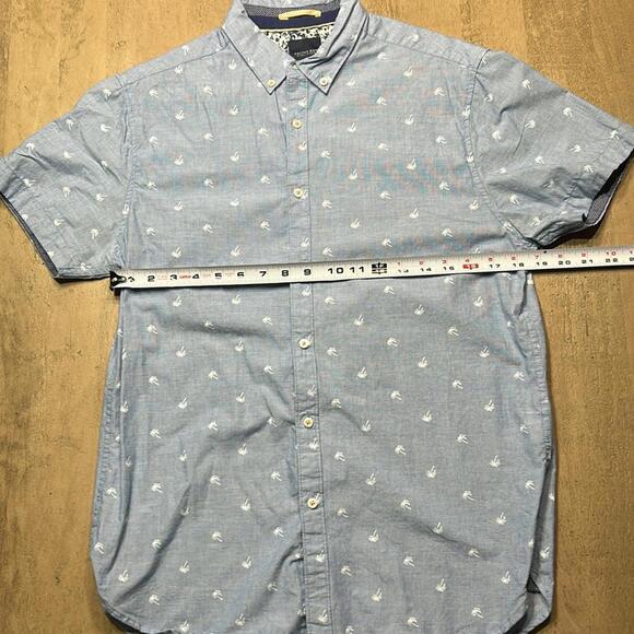 Cactus Man button down casual shirt with palm trees, Medium - Picture 2 of 6